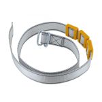 Halsband met gesp 2x6 mm ovaal 40 mm, 1,3 m zilver/grijs
