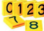 Numéro coulissant (10 pièces par carton) jaune (48x46mm)