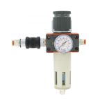 Pressure regulator with filter, liquid seperator and automatic drain