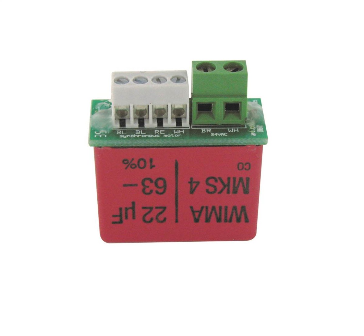 Condensator op aansluitprint 22μF