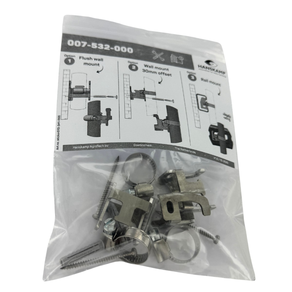 Zakje met bevestigingsmateriaal voor kabeldoorvoerbuis t.b.v. MultiFrame